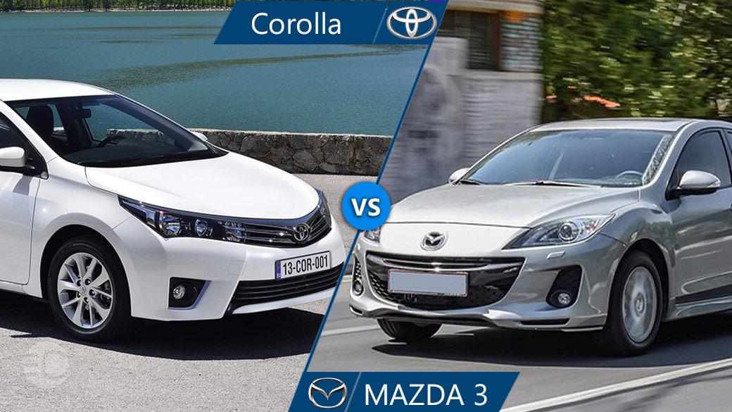 مقایسه تویوتا کرولا و مزدا ۳