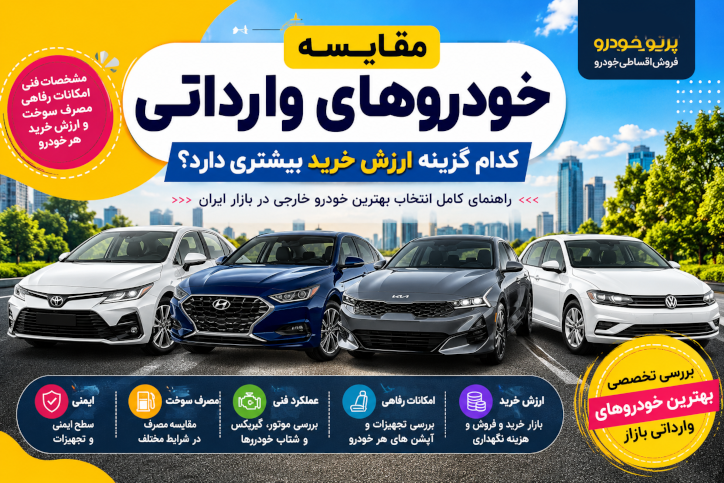 مقایسه خودروهای وارداتی؛ راهنمای کامل انتخاب بهترین خودرو خارجی در بازار ایران